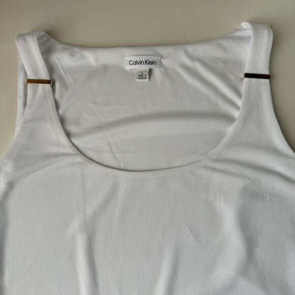 Calvin Klein Scoop Neck Tank Embellished Top Large - Picture 9 of 14